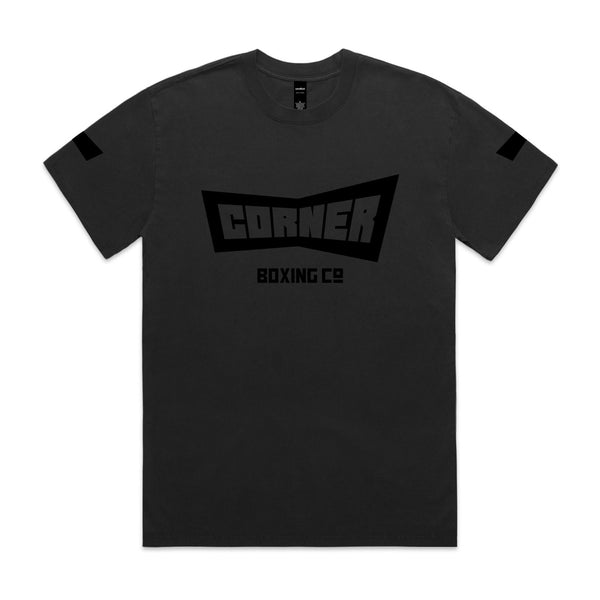 Corner Tee Black Faded