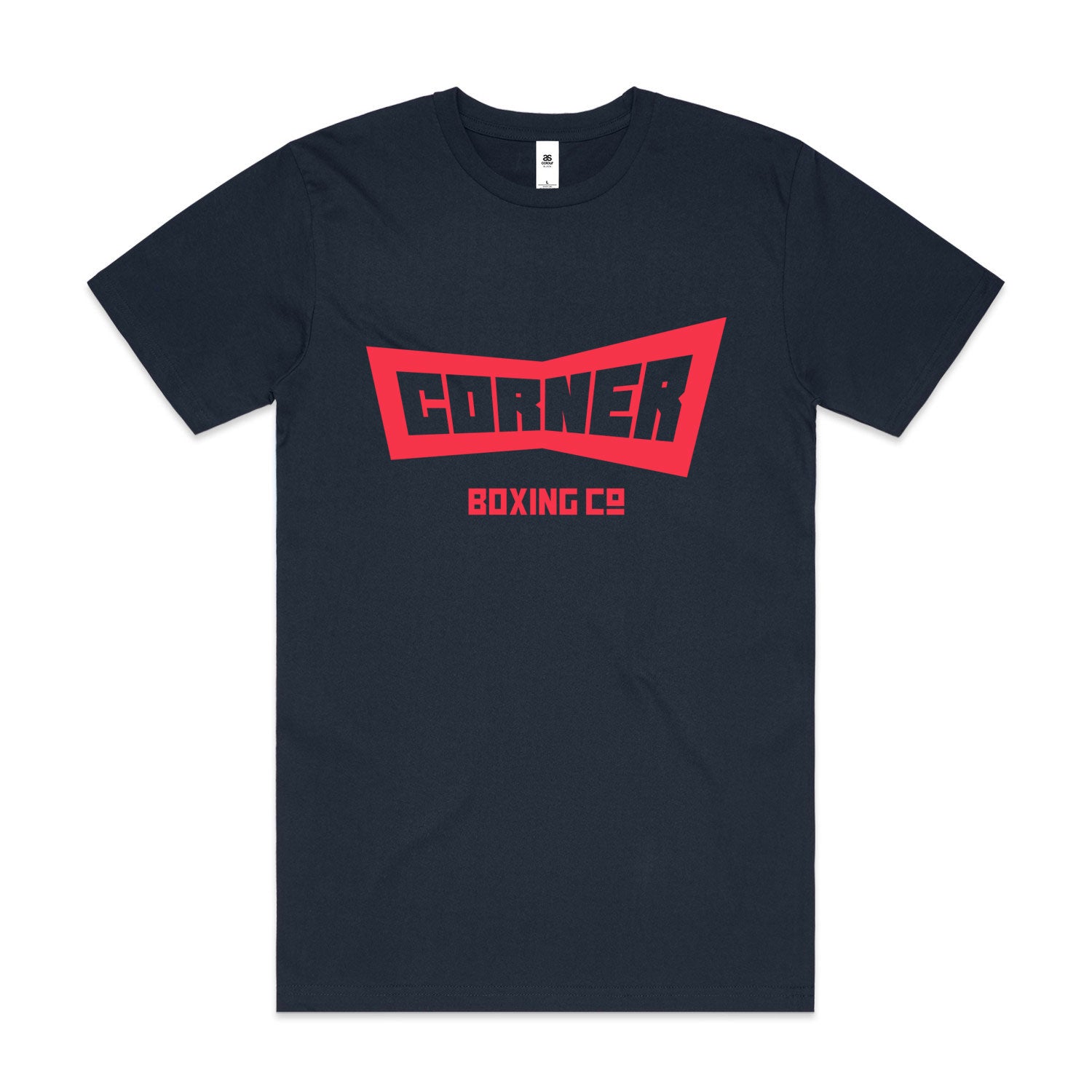 Corner Icon Tee Navy + Red