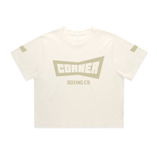 Corner Crop Tee Ecru